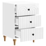 vidaXL Cabinet de chevet avec tiroir Blanc brillant 43 x 41 x 66 5 cm