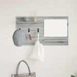 vidaXL Porte-manteau mural avec étagère Sonoma gris 90 x 10 x 50 cm