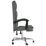 vidaXL Fauteuil inclinable de bureau Gris foncé Tissu