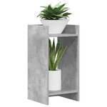 vidaXL Support de Plante Gris béton 30 x 30 x 60 cm Bois d'ingénierie