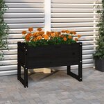 vidaXL Jardinière Noir 78x40x52 cm Bois massif de pin