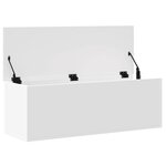vidaXL Boîte de rangement blanc 102x35x35 cm bois d'ingénierie
