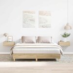 vidaXL Cadre de lit sans matelas chêne sonoma 140x200 cm