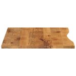vidaXL Dessus de bureau avec courbe 100x80x2 5 cm manguier massif brut