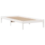 vidaXL Cadre de lit sans matelas blanc 90x190 cm bois de pin massif