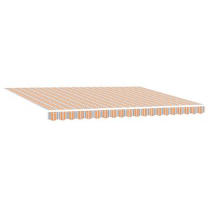 vidaXL Auvent rétractable Multicolore 450 × 300 cm Tissu et Aluminium