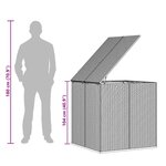 vidaXL Boîte à coussins de jardin Résine tressée 100x97 5x104 cm Gris