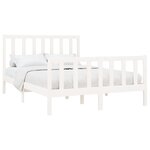 vidaXL Cadre de lit sans matelas blanc 140x190 cm bois de pin massif