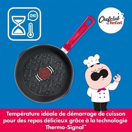 Chefclub by tefal - casserole 16 cm + couvercle égouttoir revetement  antiadhésif technologie thermo-signal induction - La Poste