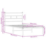 vidaXL Cadre de lit sans matelas avec tête de lit 100x190 cm