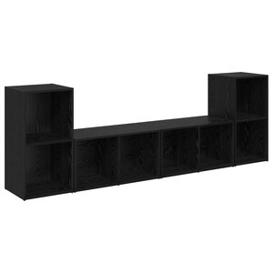 vidaXL Ensemble meuble TV 4 Pièces Chêne noir 37 x 35 x 72 cm