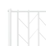 vidaXL Cadre de lit métal sans matelas et tête de lit blanc 120x190 cm