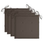 vidaXL Chaises pliables de jardin lot de 4 avec coussins Bois d'acacia
