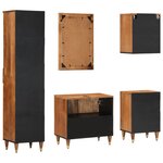 vidaXL Ensemble de meubles de salle de bain 5 Pièces bois manguier massif