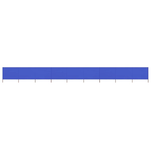 vidaXL Paravent 9 panneaux Tissu 1200 x 120 cm Bleu azuré