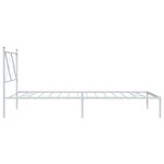 vidaXL Cadre de lit métal avec tête de lit blanc 100x190 cm