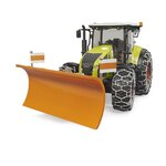 Bruder 03018 - Claas Axion 950 avec chaînes à neige et lame de niveleuse