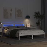vidaXL Cadre de lit Blanc 140 x 200 cm Bois massif en pin