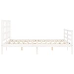 vidaXL Cadre de lit sans matelas blanc 160x200 cm bois massif