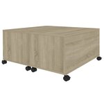 vidaXL Table basse chêne sonoma 75x75x38 cm bois d'ingénierie