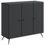 vidaXL Buffet Noir 89 x 34 5 x 80 cm Bois d'ingénierie