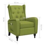 vidaXL Fauteuil de massage inclinable vert clair velours
