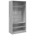 vidaXL Garde-robe sonoma gris 100x50x200 cm bois d'ingénierie