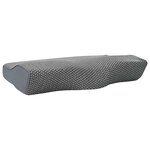 vidaXL Oreiller avec oreiller Gris 60 x 34 x 11 cm Polyester