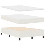 vidaXL Lit à ressorts avec tête de lit Crème et Blanc 120 x 190 cm