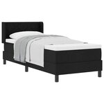 vidaXL Lit à ressorts avec tête de lit Noir 200 x 80 cm tissu