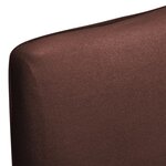 vidaXL Housse de chaise droite extensible 6 Pièces marron