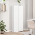 vidaXL Armoire de classement blanc 60x32x153 cm bois d'ingénierie