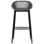 vidaXL Chaises de bar lot de 2 gris