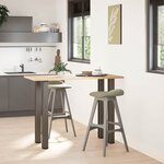 vidaXL Pieds de table de bar 4 pièces Acier naturel 100-102 cm Acier