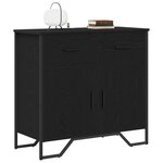 vidaXL Buffet Chêne noir 79.5 x 35.5 x 74.5 cm Bois d'ingénierie