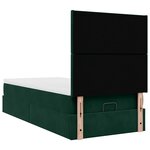 vidaXL Cadre de lit ottoman avec matelas vert foncé 80x200 cm velours