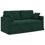 vidaXL Canapé Vert foncé 158 x 78 x 80 cm Velours