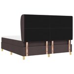 Lit à ressort vidaXL avec matelas marron foncé 180x200 cm en tissu