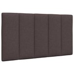 vidaXL Coussin de tête de lit marron foncé 90 cm tissu