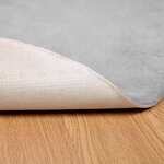 vidaXL Tapis en Fourrure Synthétique de Lapin Olite Gris Ø 200 cm