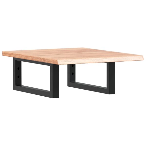 vidaXL Étagère de vasque murale acier et bois de chêne massif