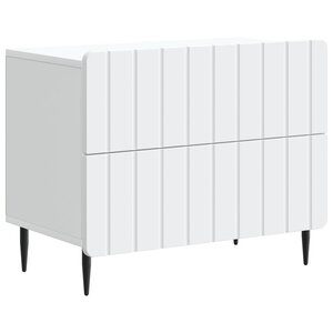 vidaXL Cabinet de chevet Blanc 62 x 34 5 x 49 5 cm Bois d'ingénierie