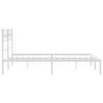 vidaXL Cadre de lit métal sans matelas et tête de lit blanc 120x200 cm