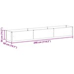 vidaXL Jardinière surélevée 290 x 50 x 36 cm Acier galvanisé