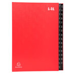 Trieur Ordonator 1-31 32 comp. Rouge 24x32 cm EXACOMPTA