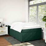 vidaXL Sommier à lattes de lit avec matelas vert foncé 120x190 cm