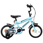 vidaXL Vélo pour enfants 12 pouces Noir et bleu