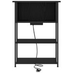 vidaXL Cabinet de chevet Chêne noir 38 x 31 x 61 cm Bois d'ingénierie
