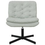 vidaXL Fauteuil relaxant pivotant Gris clair 63 x 75 x 76 cm Velours