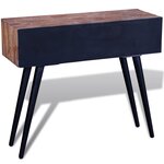 vidaXL Table console avec 3 tiroirs Bois de teck recyclé